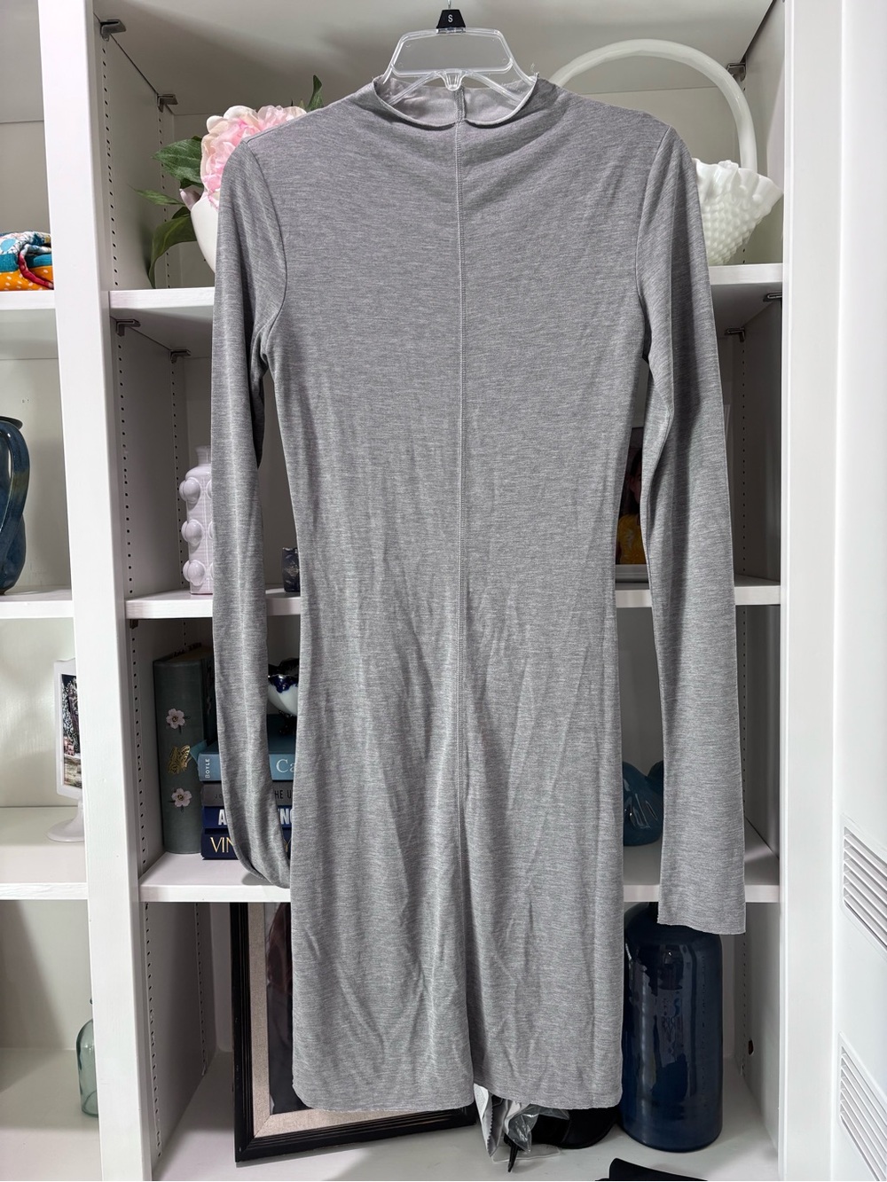 All Things Golden Women's Long Sleeve Grey Bodycon Dress S